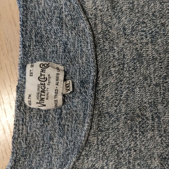 Blue cotton sweater by Jack & Jones Vintage Clth. - Picture 6 of 10